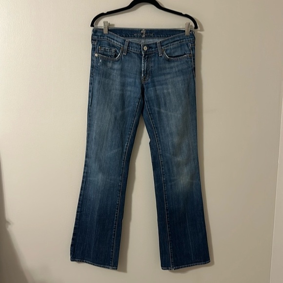 7 For All Mankind Blue Boot Cut Jeans - bought and didn’t fit my butt😭 - Picture 1 of 10